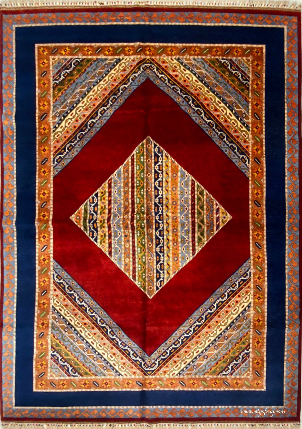 Shal wool on cotton handwoven rug