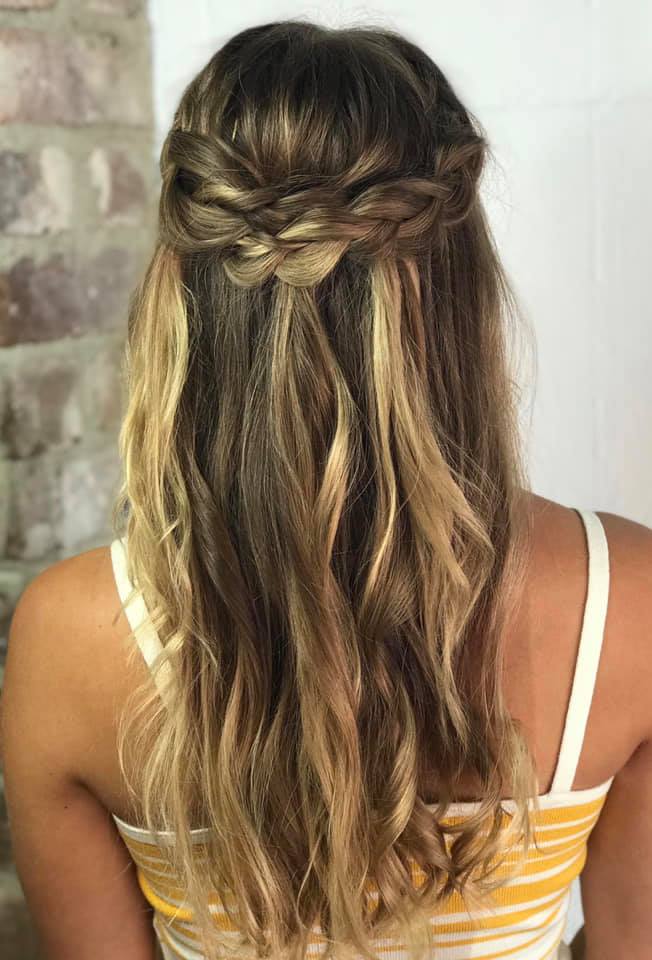 Braided Half Updo Hairstyle  — The Edge in Byron Bay, NSW