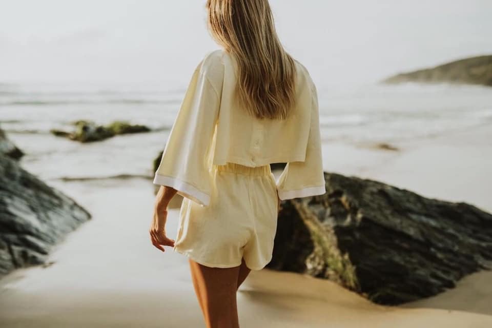 Blonde Hair Woman at Beach — The Edge in Byron Bay, NSW