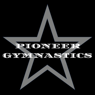 Silhouette of gymnast doing a handstand, above turquoise 
