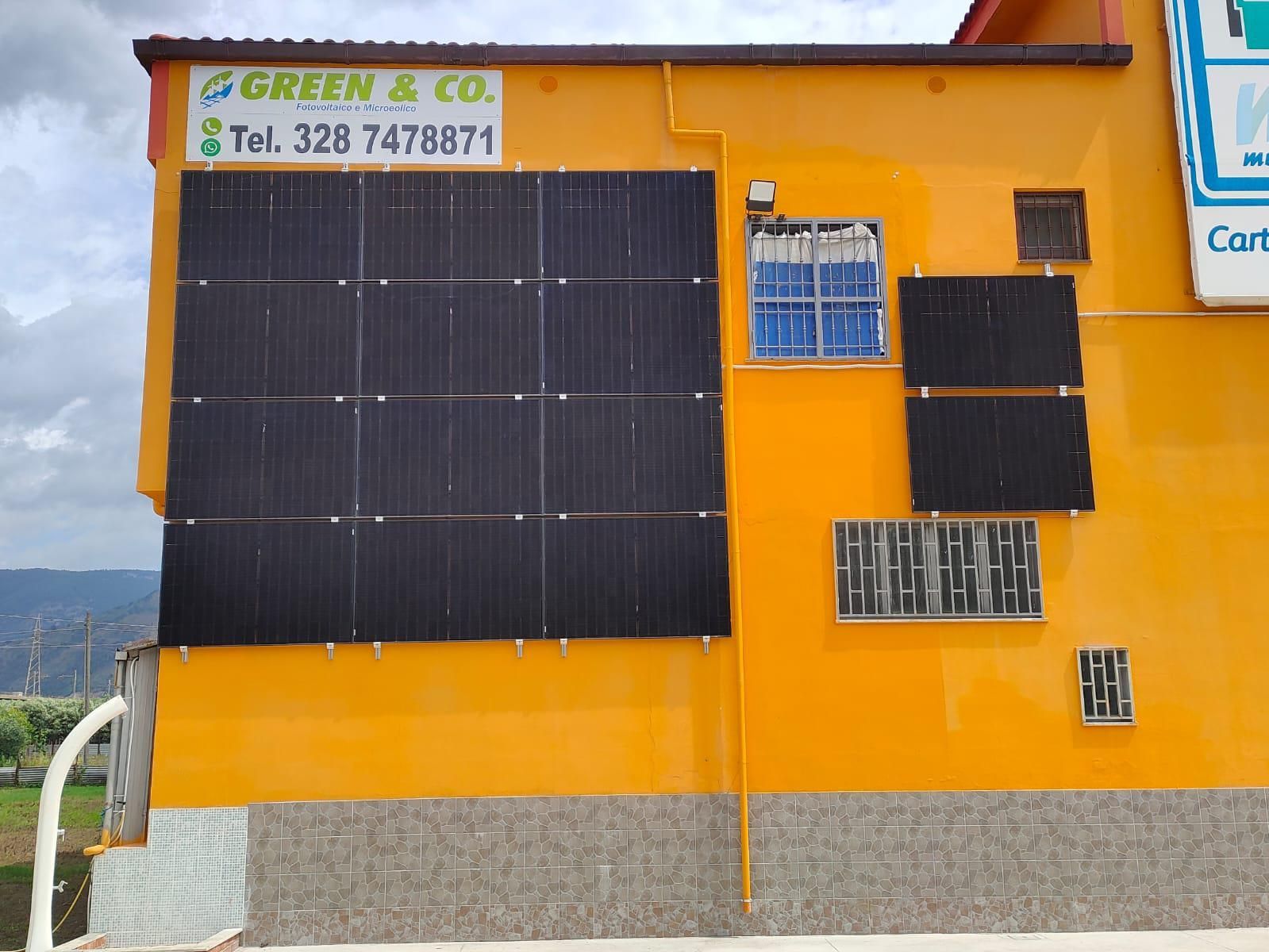 impianto fotovoltaico a muro