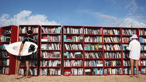 Longest Outdoor Bookcase: world record set by Ikea