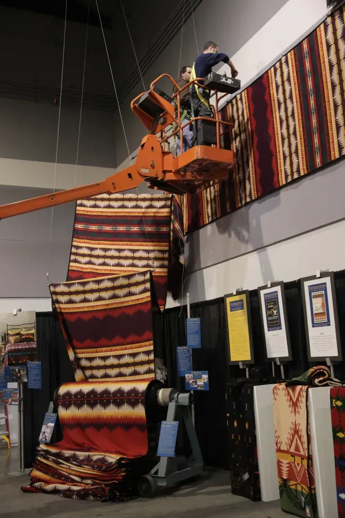 Longest Seamless Blanket - world record set by Pendleton Woolen Mills
