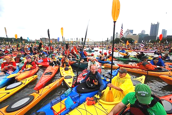 Largest kayak and canoe flotilla - 'Paddle at the Point' sets world record