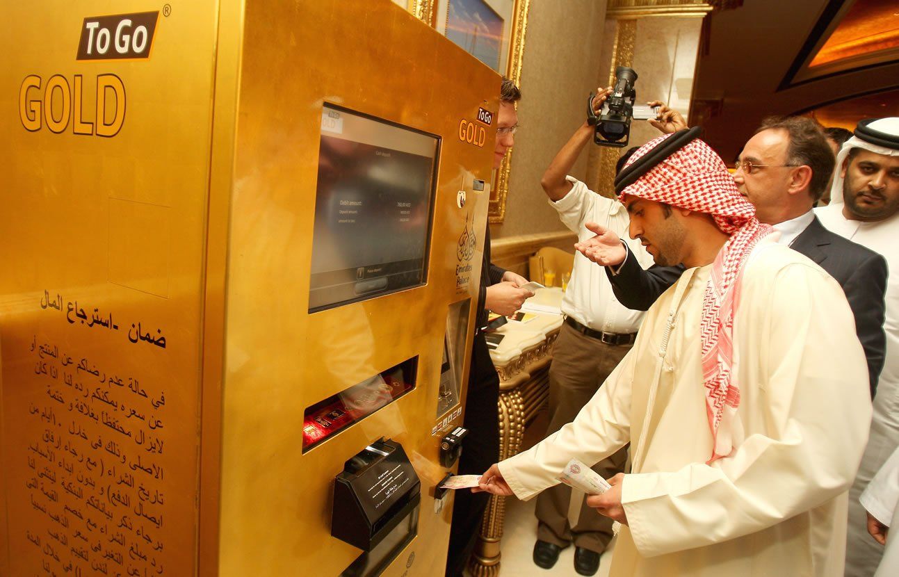 First gold vending machine - 