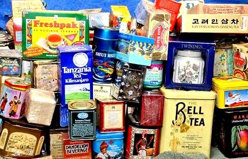 Largest collection of tea caddies - world record set by Graham Brooks 