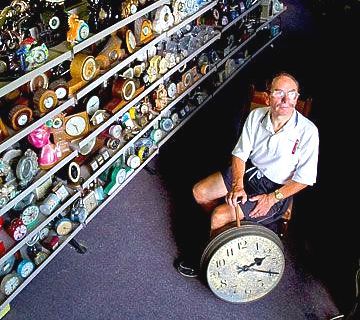  Largest Collection of Clocks: Bill Williams sets world record