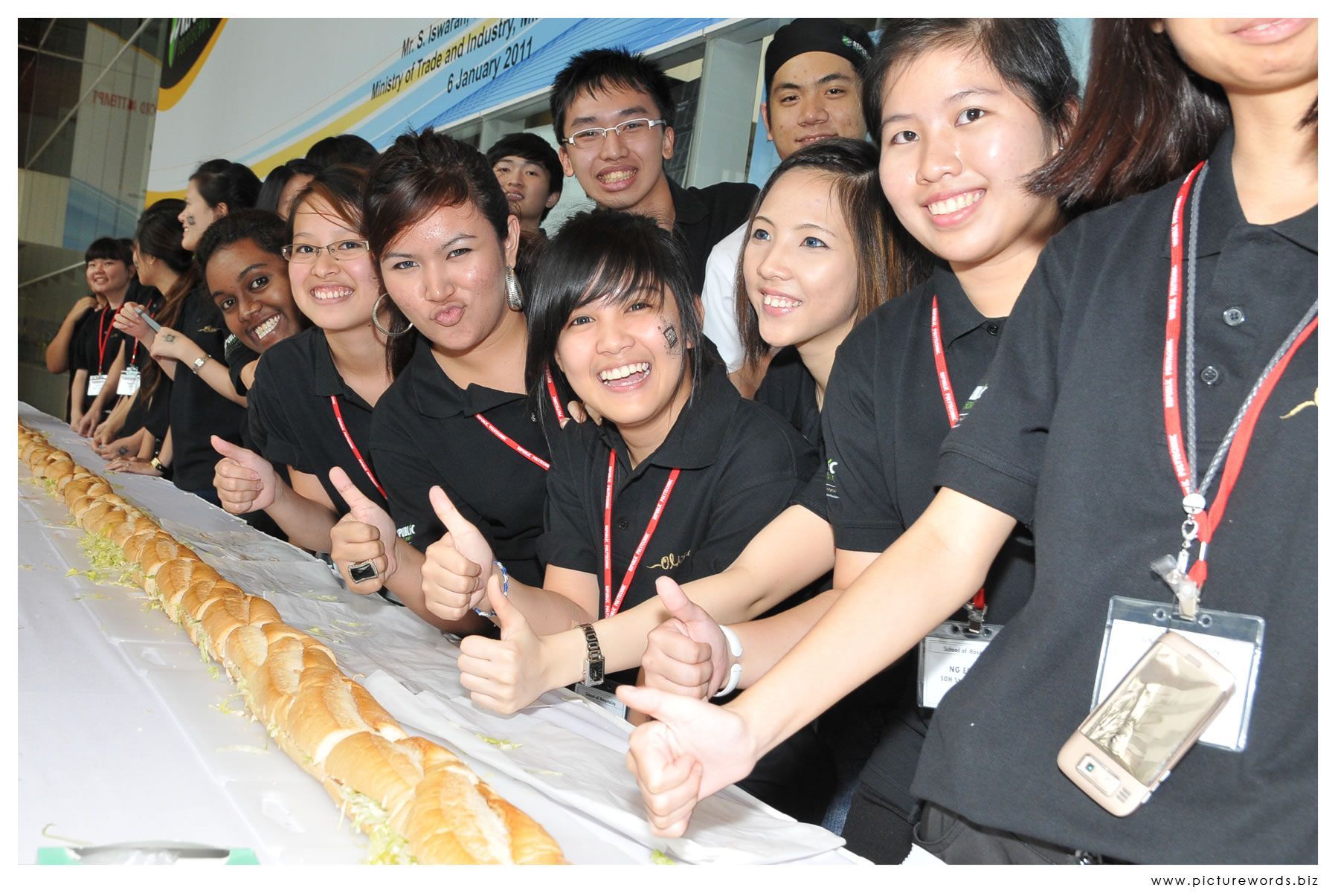 Longest Ham and Cheese Sandwich: Singapore students set world record