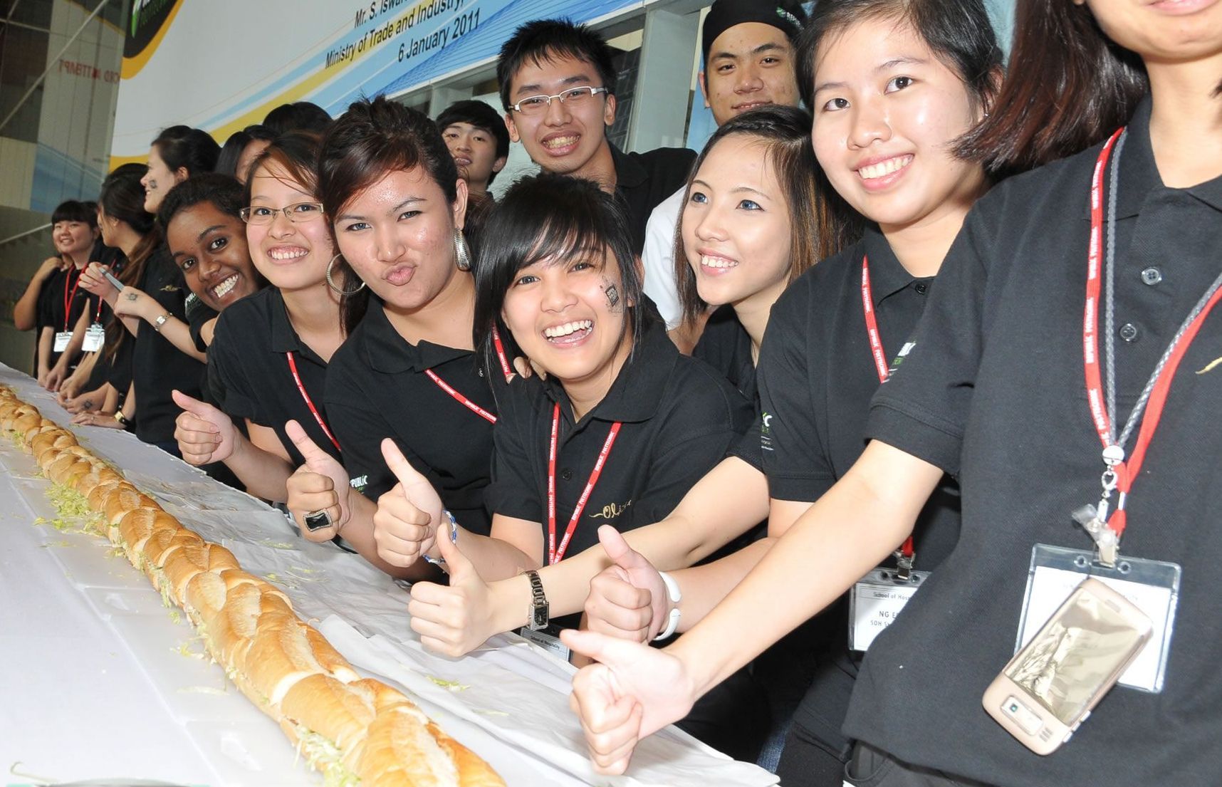 Longest Ham and Cheese Sandwich: Singapore students set world record