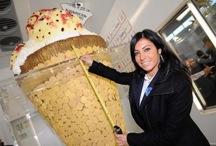 Largest ice cream cone: Italian gelato experts sets world record