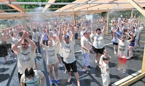 Most people showering simultaneously: Dickson City set world record