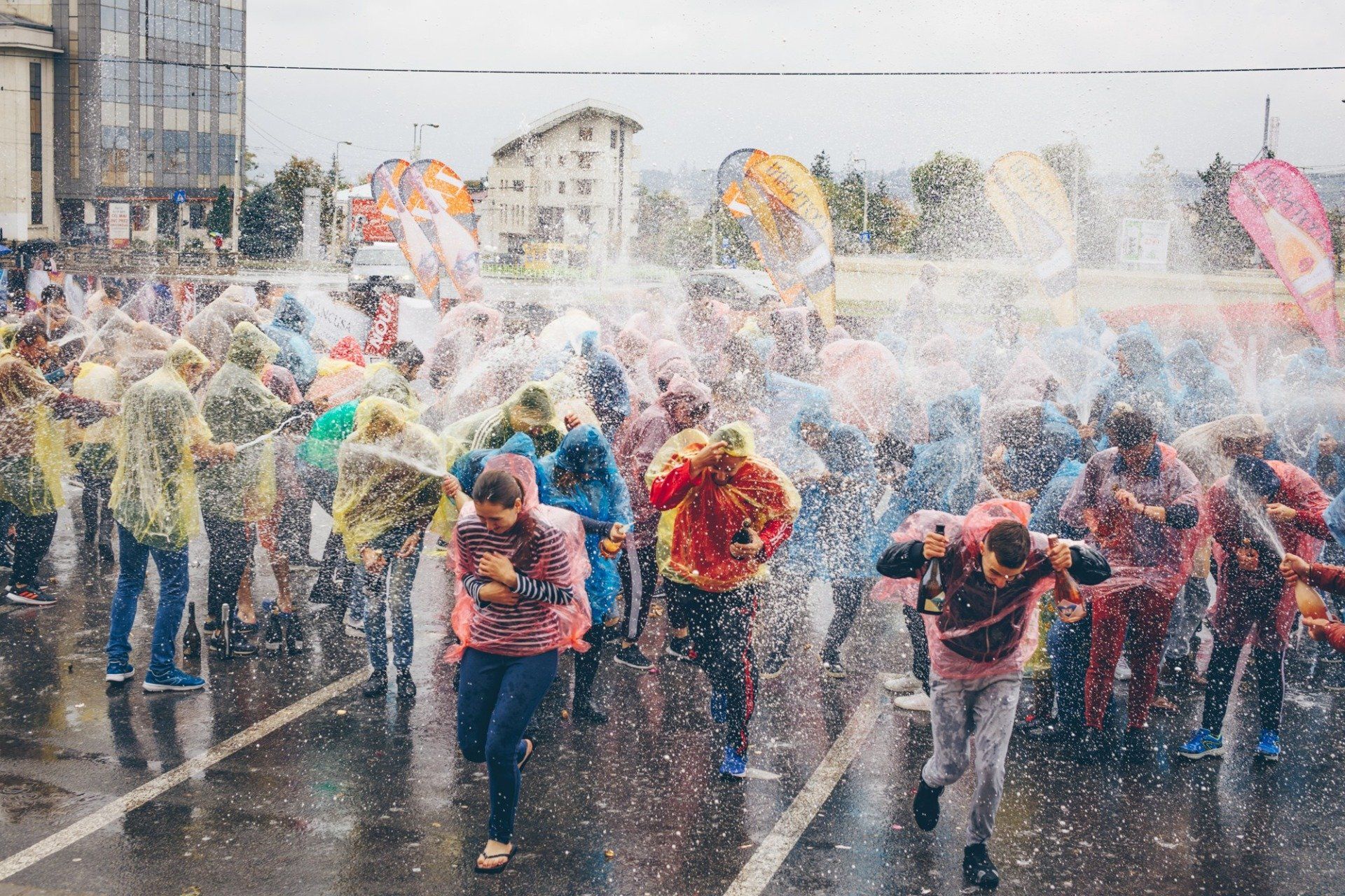 World's Largest Sparkling Wine Fight, world record by the Cotnari Winery, Romania