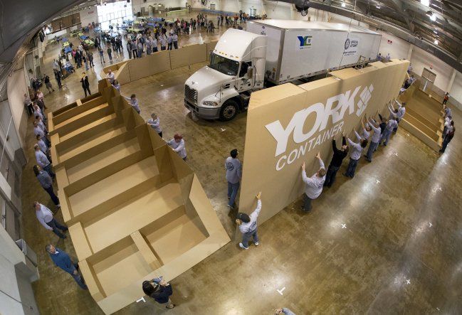 Largest cardboard box: York Container breaks Guinness World Records record (VIDEO)