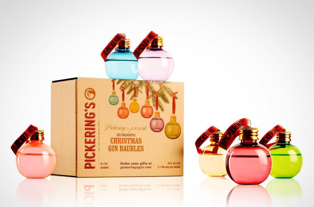 World's first gin-filled Christmas baubles: Pickering's Gin sets world record