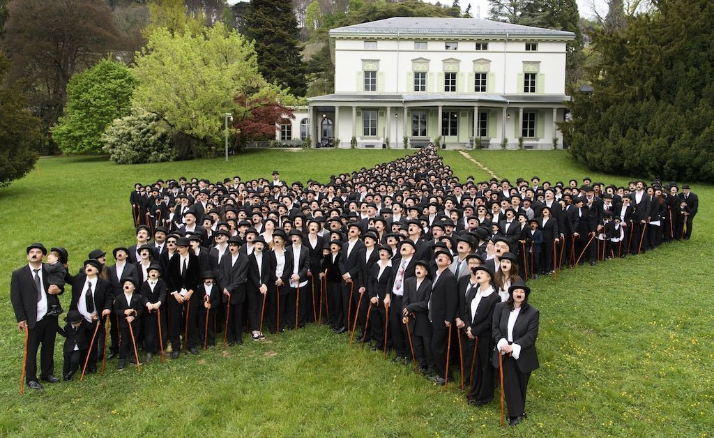  Largest gathering of people dressed as Charlie Chaplin: world record set in Switzerland (VIDEO)