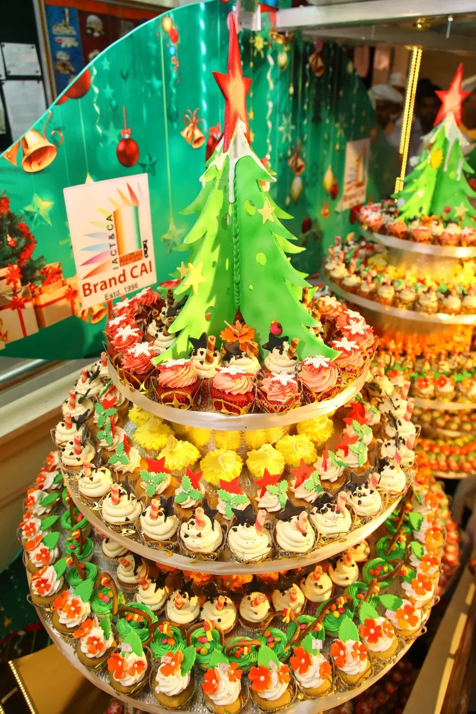 Tallest Christmas cupcake tree: world record set in Hyderabad