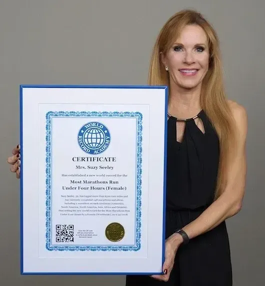 World Record Certificate for personal record