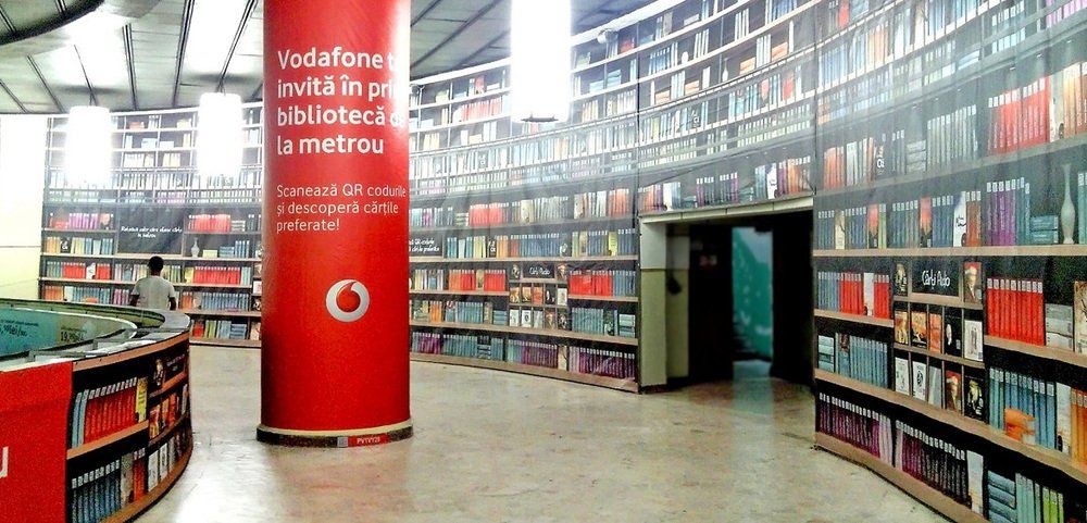 Worlds first digital library in a subway station, world record in Bucharest, Romania