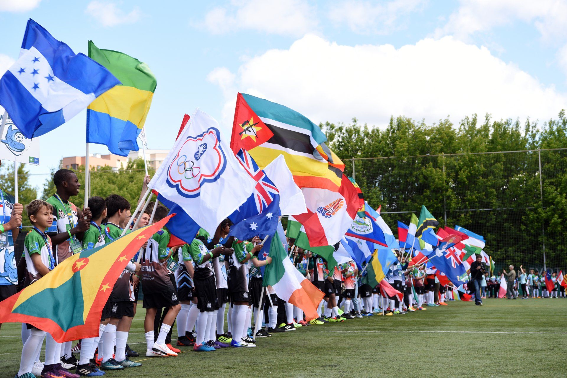 Most Nationalities in Football (Soccer) Training Session: Football for Friendship