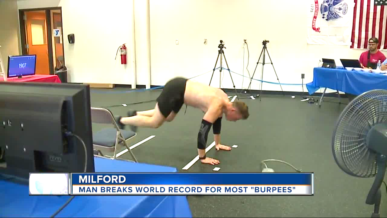 Most chest to ground burpees in 12 hours: Bryan Abell