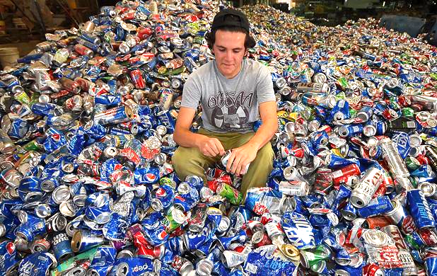 Most aluminum can tabs recycled in one year: Michael Hodges