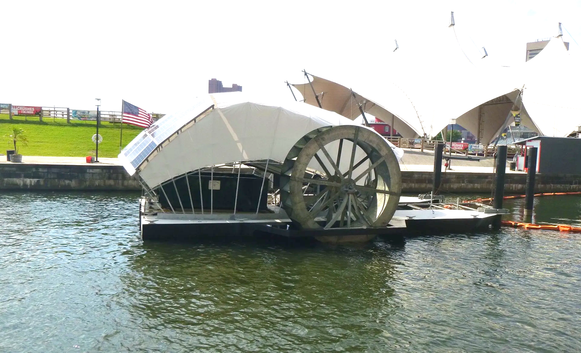 Most Floating Debris Removed by a Trash Receptor in One Month: Mr. Trash Wheel sets world record