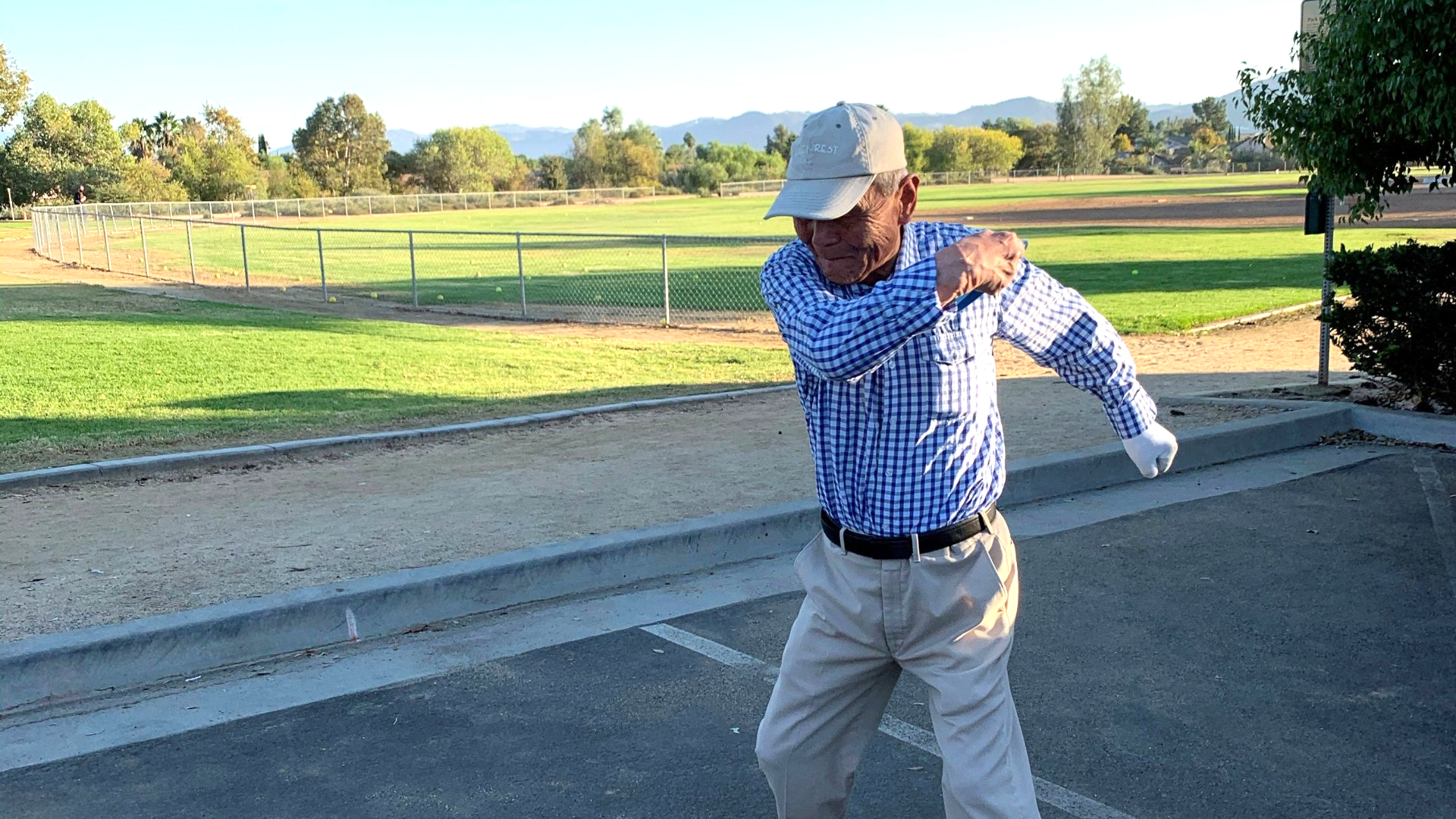Farthest thrown flying disc by a male over 100 year old: world record set by Don Shinn