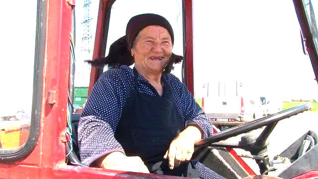 
Oldest tractor driver (female): world record set by Dumitra Andrei aka Aunt Mitza