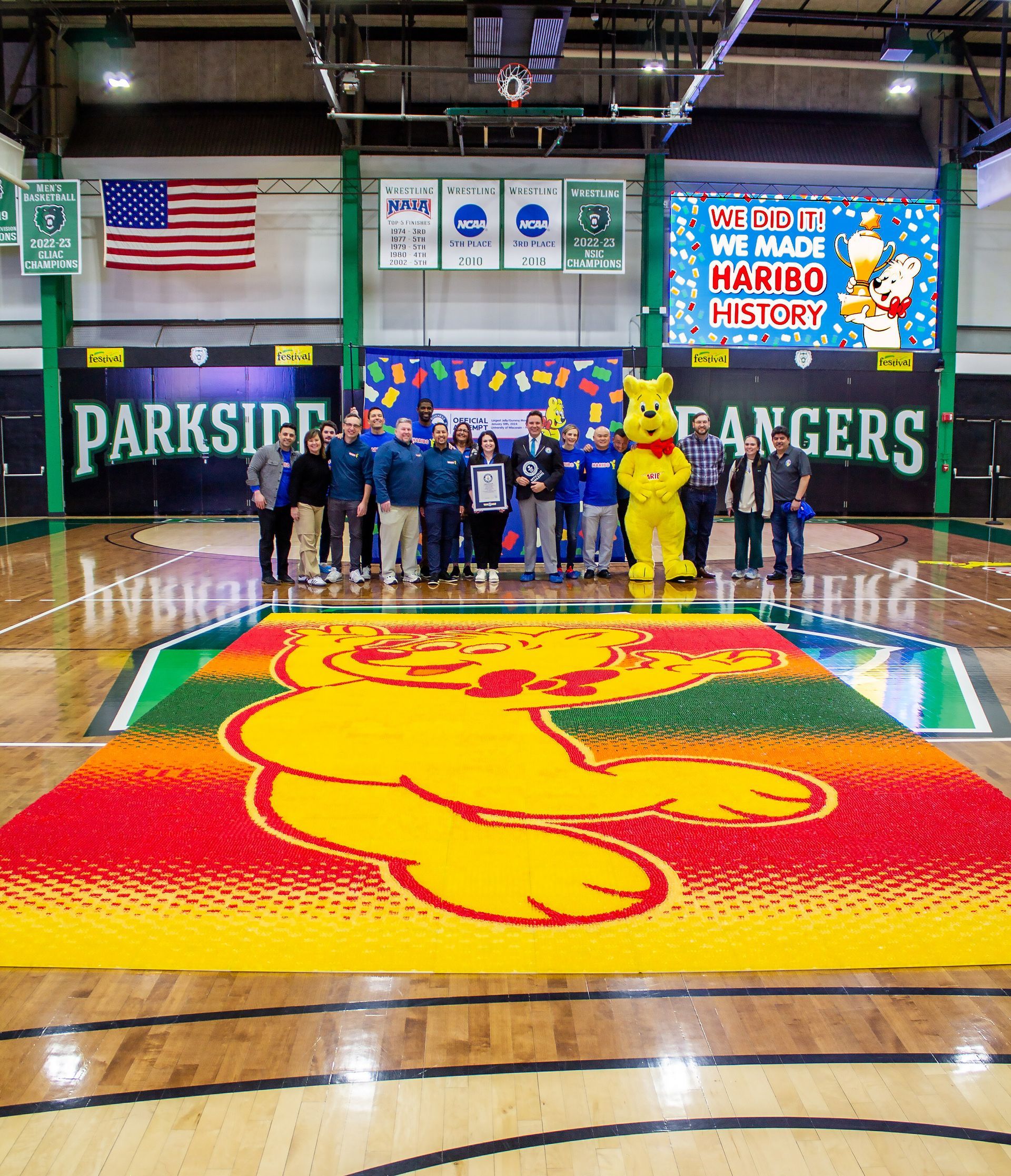 World's Largest Gummy Candy Mosaic, world record in Kenosha, Wisconsin