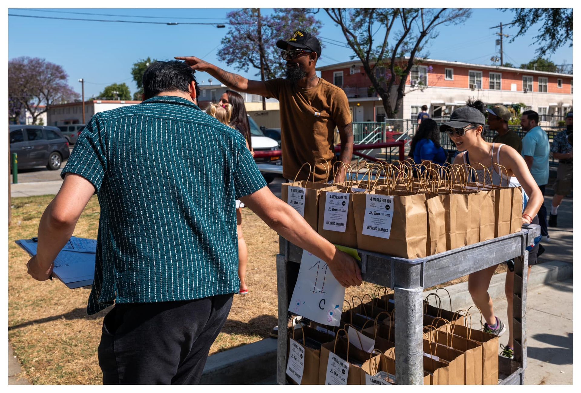 Most community vegan meals served in an hour, world record in Los Angeles, California
