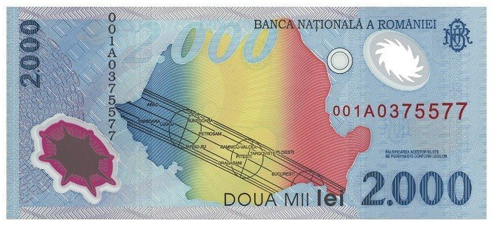 First banknote dedicated to a Solar Eclipse: Romanian 2000 lei banknote sets world record