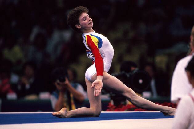 Most individual world and olympic titles in gymnastics, world record set by Daniela Silivas