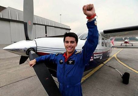 Youngest pilot to fly around the world: James Anthony Tan