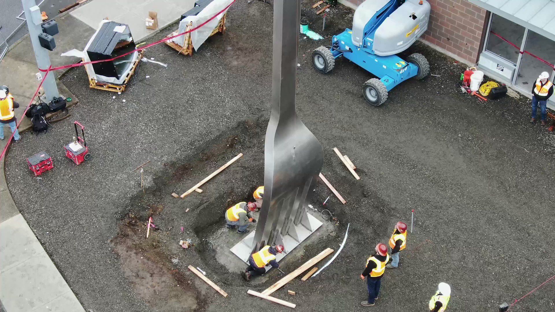 World's largest fork: world record set by the city of Fairview