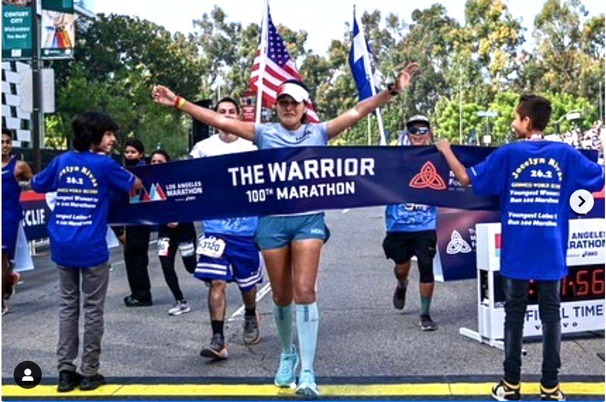 Youngest person to run 100 marathons: world record set by Jocelyn Rivas
