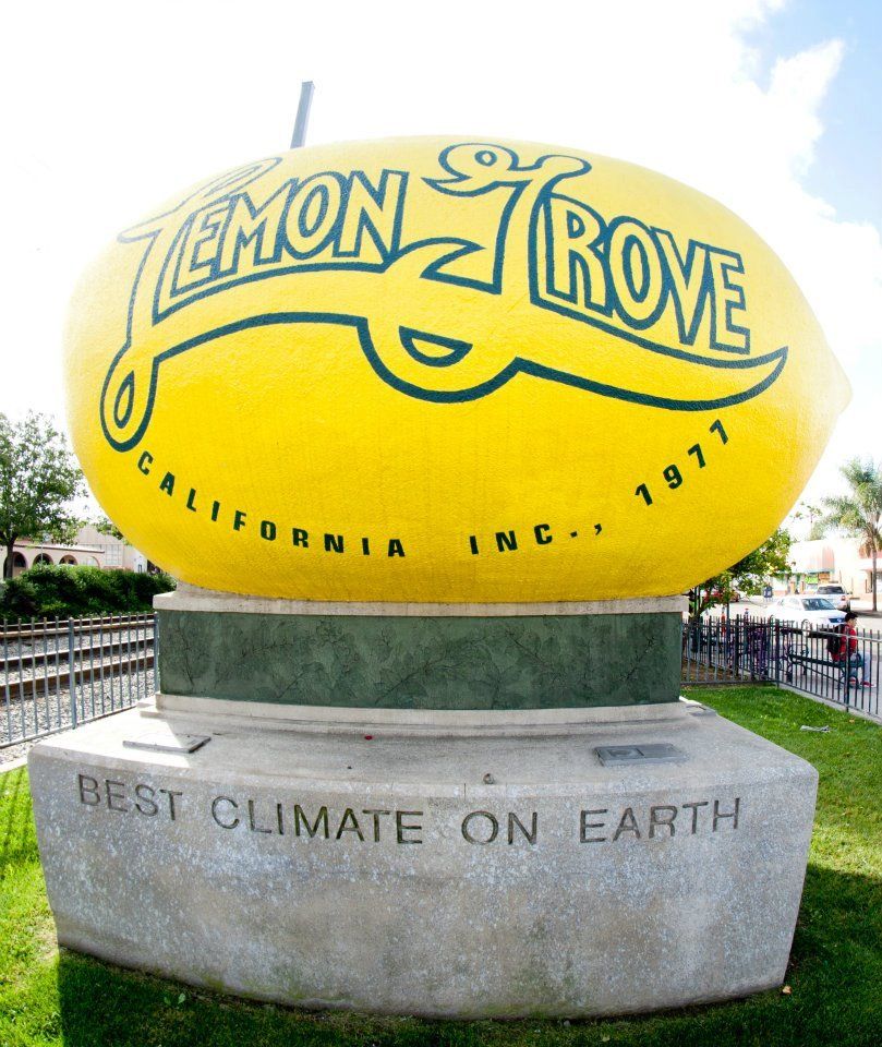 World's Largest Lemon Sculpture: world record set in Lemon Grove, California