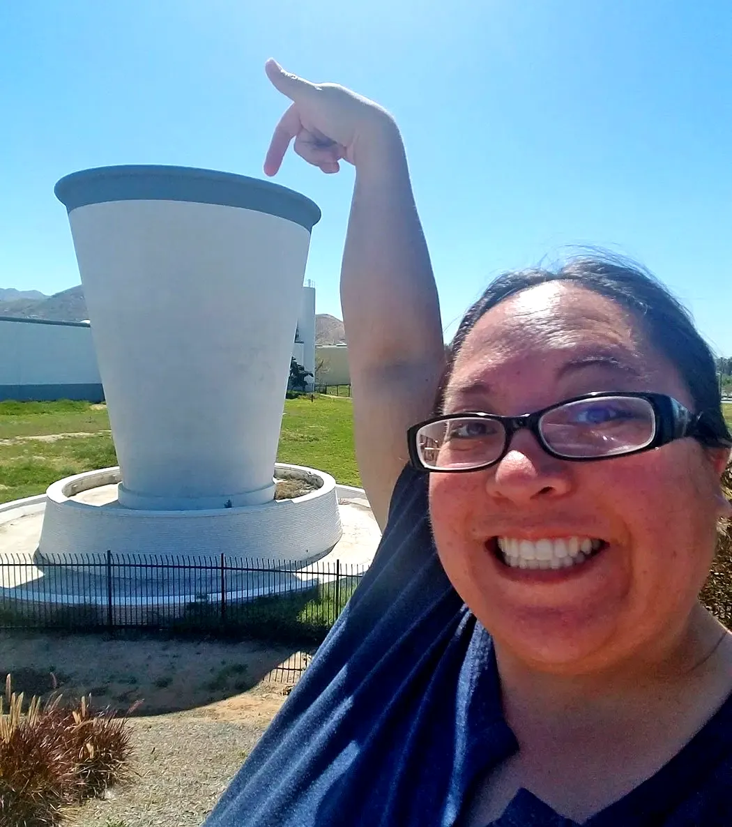 World's Largest Paper Cup Sculpture: world record set in Riverside, California