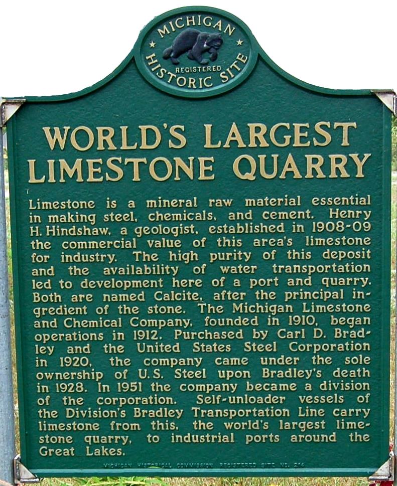 World’s Largest Limestone Quarry: world record in Rogers City, Michigan
