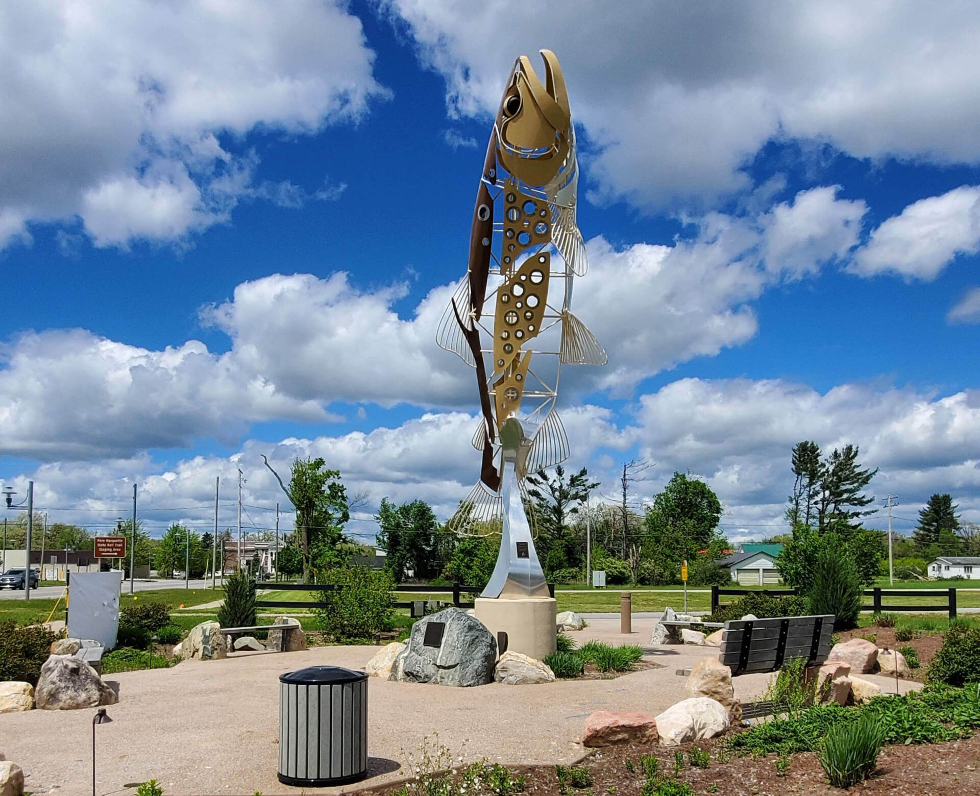 World’s Largest Brown Trout Sculpture: world record in Baldwin, Michigan