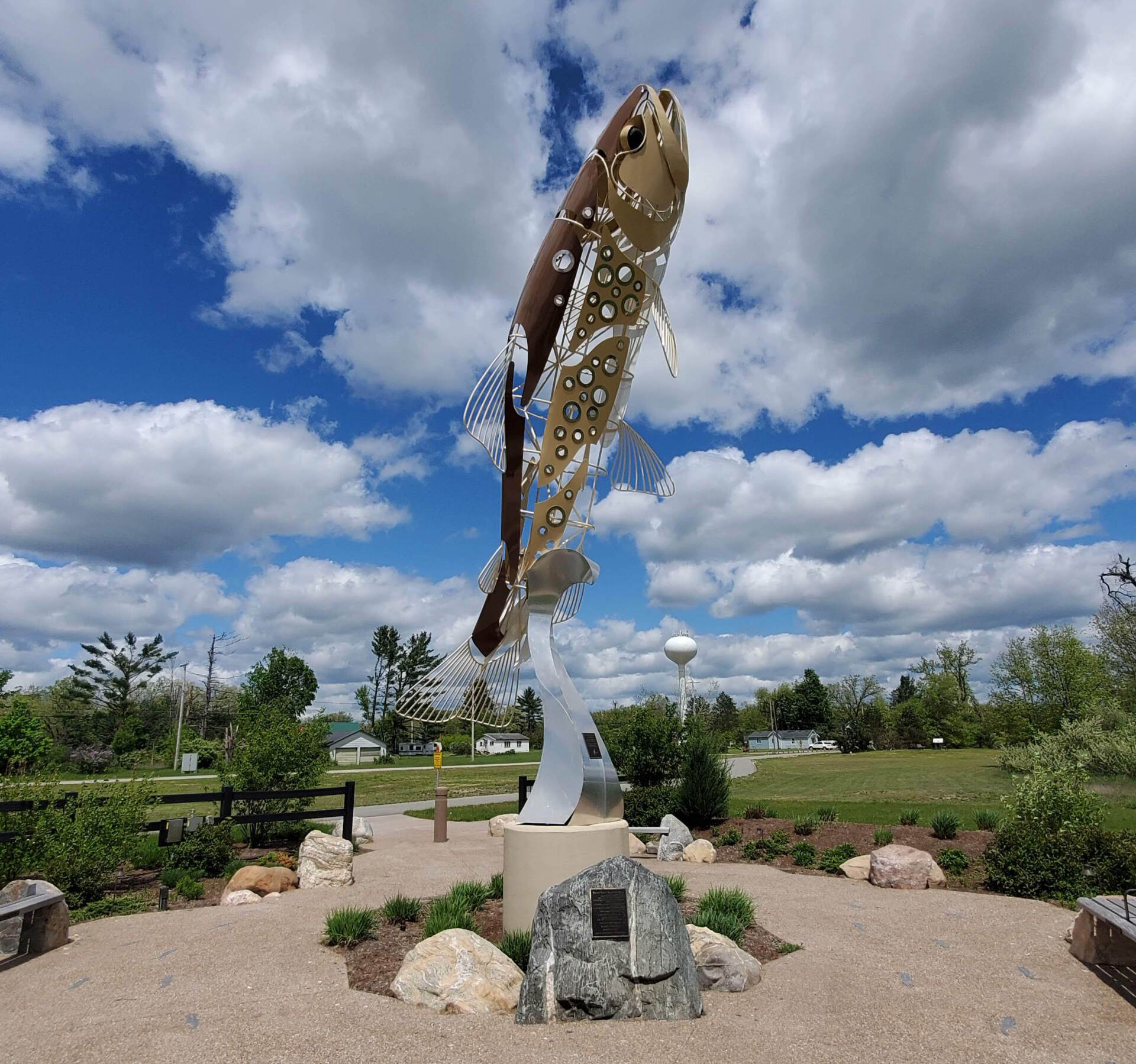 World’s Largest Brown Trout Sculpture: world record in Baldwin, Michigan