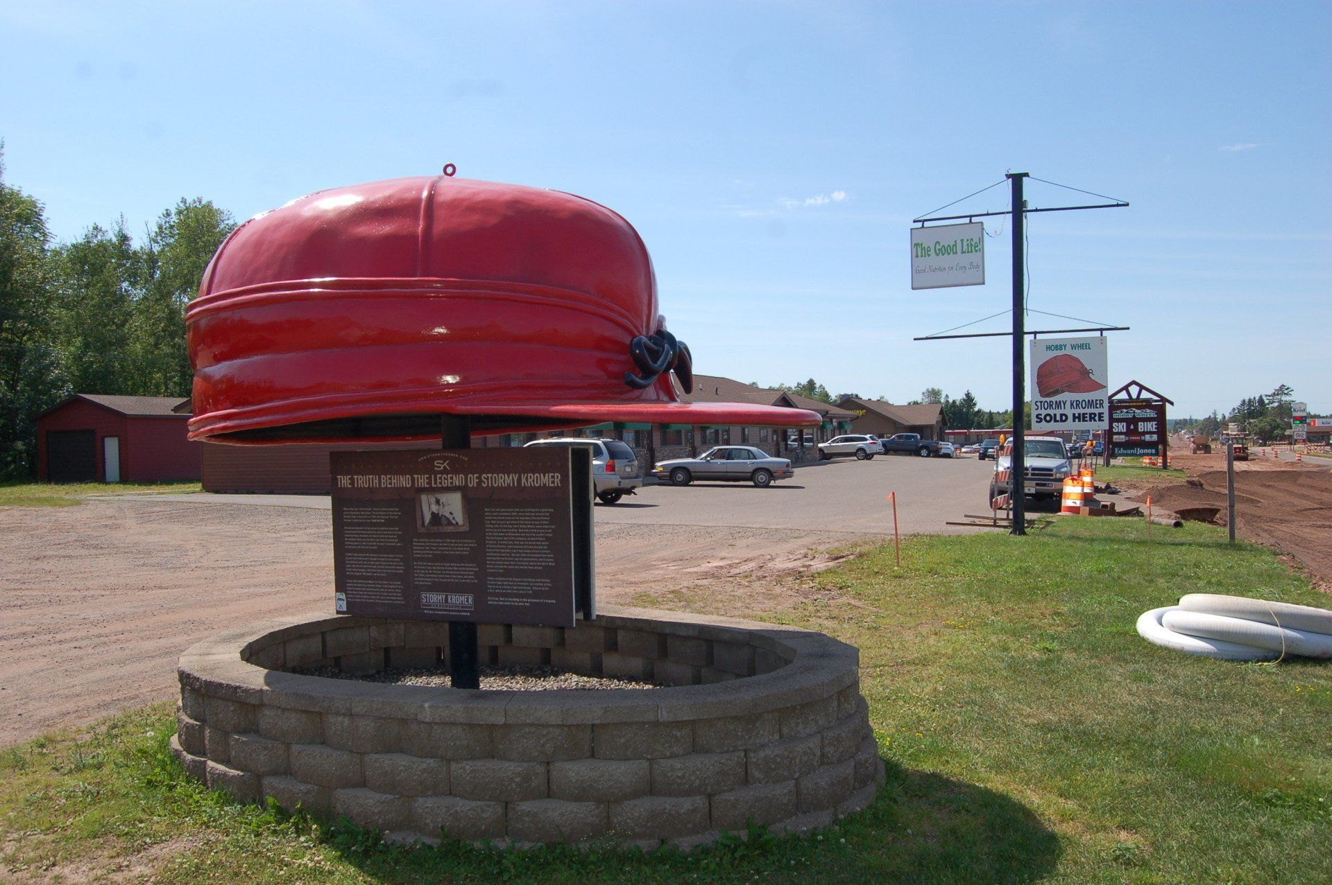 World's Largest Stormy Kromer Hat Sculpture: world record in Ironwood, Michigan