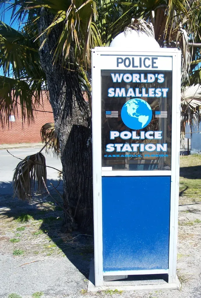 World’s Smallest Police Station: world record in Carrabelle, Florida