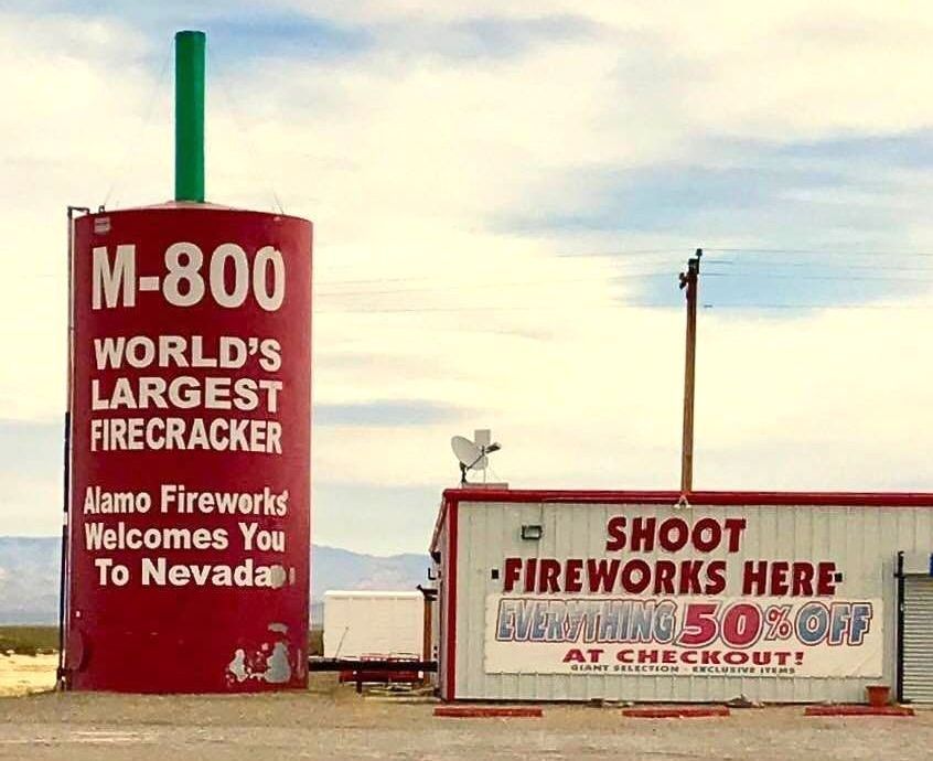 World's Largest Firecracker Sculpture: world record in Amargosa Valley, Nevada