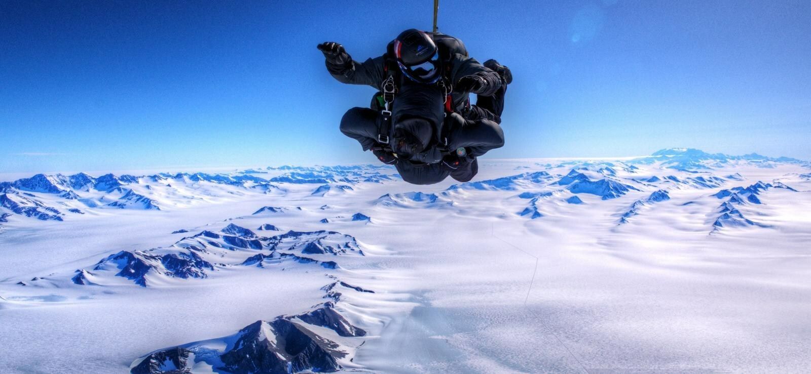 
Fastest time to tandem skydive six continents: Jim Wigginton and Nick Kush set world record