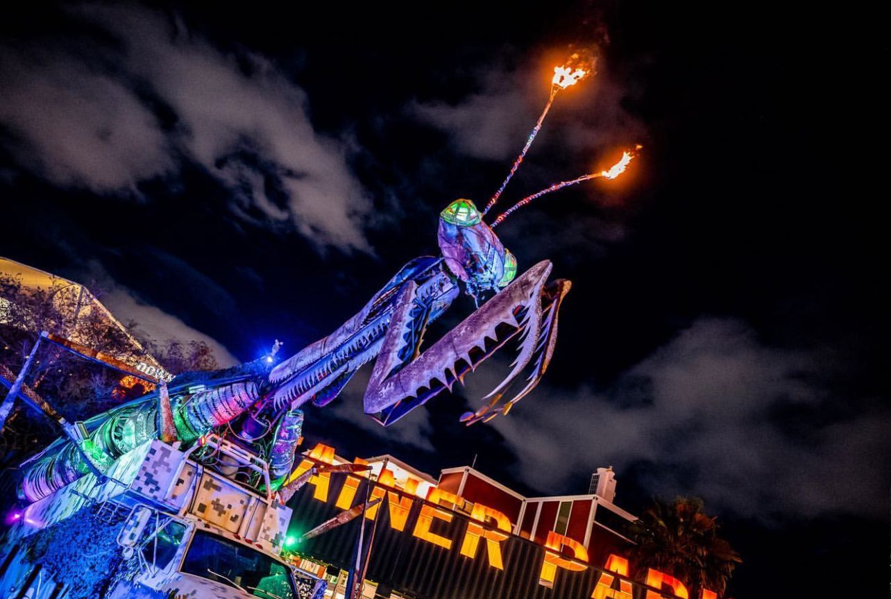 World’s Largest Fire-Breathing Praying Mantis: world record in Las Vegas, Nevada