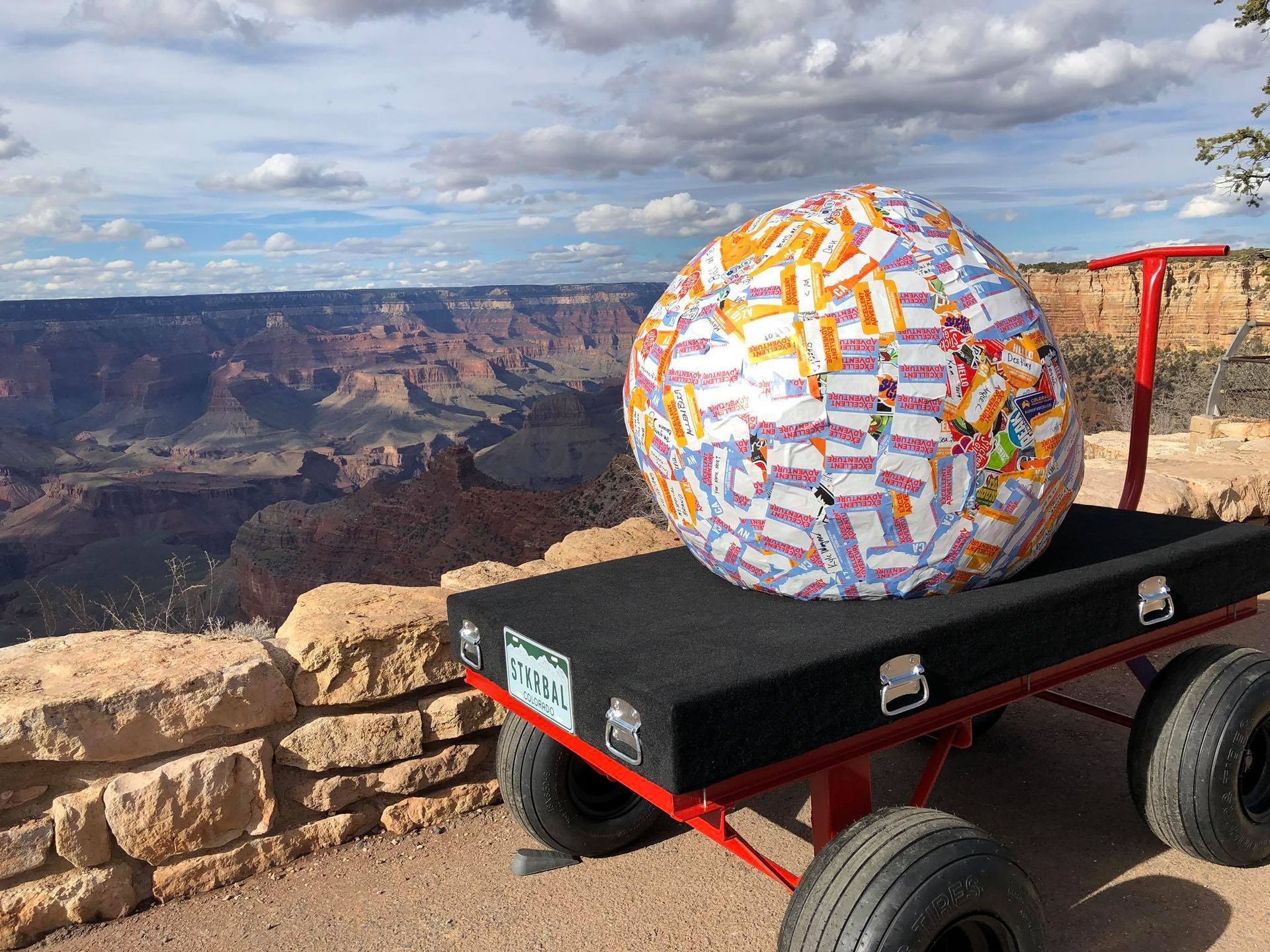 World’s Largest Sticker Ball: world record in Longmont, Colorado