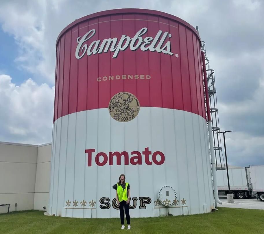World's Largest Tomato Soup Can Sculpture: world record in Napoleon, Ohio