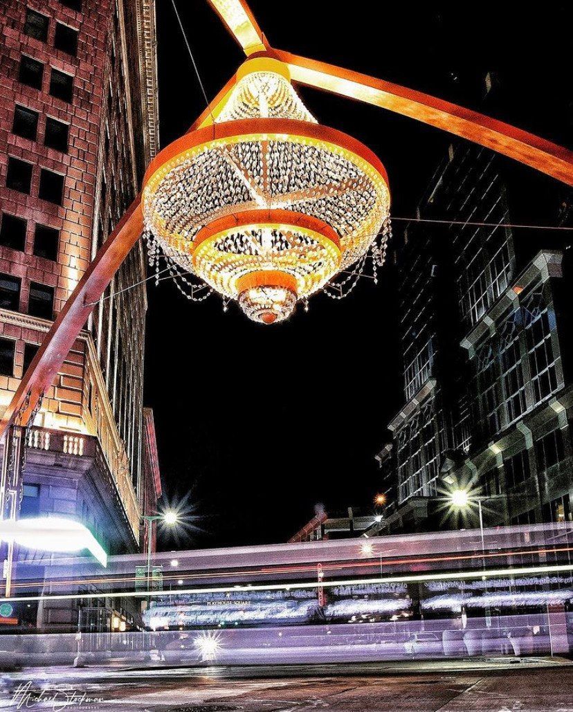 World’s Largest Outdoor Crystal Chandelier: world record in Cleveland, Ohio