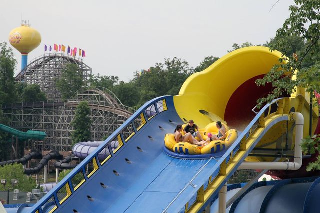 World s Longest Water Coaster world record in Santa Claus Indiana