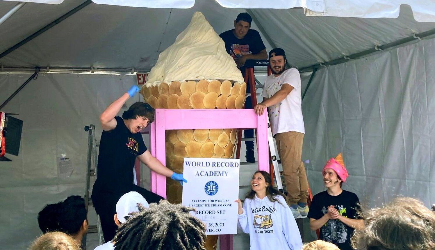 
World's Largest Ice Cream Cone: world record in Englewood, Colorado